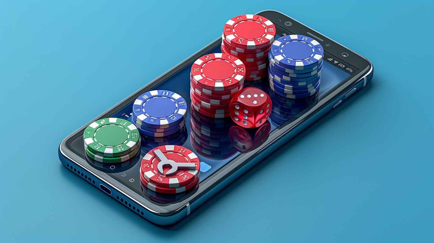 Smartphone and casino chips